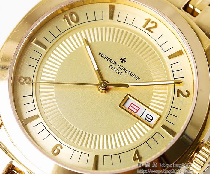江詩丹頓 Vacheron Constantin LS精品 最新款 簡約型三針雙曆錶盤 全自動機械機芯 深度防水 男士腕表 夏季潛水專用表  wssb3732